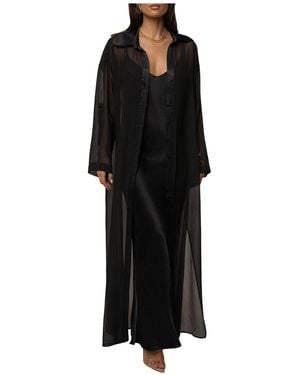 JLUXLABEL Ocean Breeze Sheer Chiffon Maxi-length Dress - Black