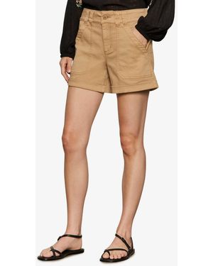 Sanctuary Wander On Cuffed Hem Shorts - Natural