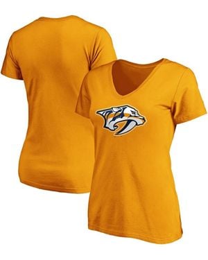 Fanatics Nashville Predators Primary Logo V-neck T-shirt - Orange