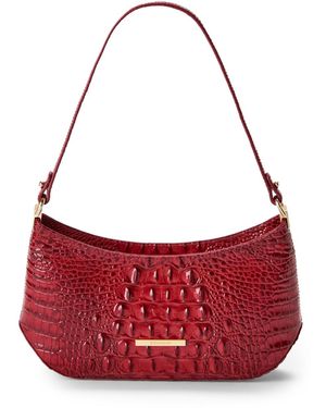 Brahmin Lilibeth Melbourne Small Leather Shoulder Handbag - Red