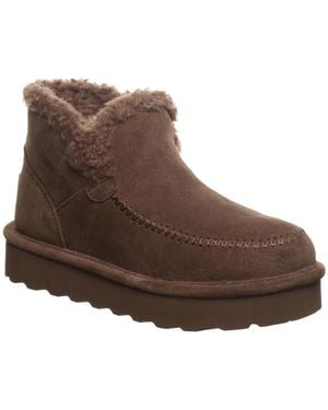 BEARPAW Maeve Platform Slip-on Booties - Brown