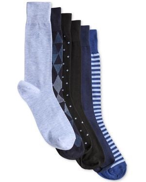 Perry Ellis Dress Crew Socks - Blue
