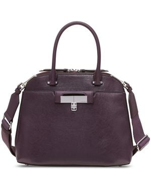 Calvin Klein Becky Convertible Turnlock Dome Satchel - Purple