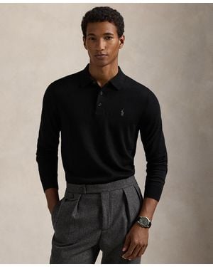 Polo Ralph Lauren Wool Polo-collar Sweater - Black