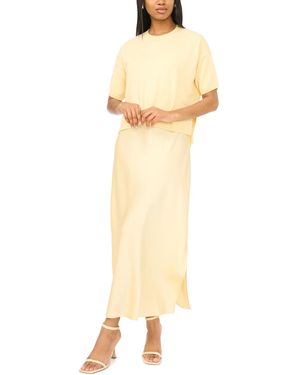 Msk Sweetheart Neck Sweater Dress - Metallic