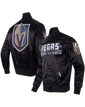 Pro Standard Vegas Golden Knights Classic Satin Full-snap Jacket - Black