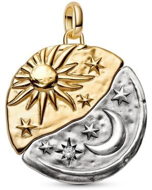 PANDORA Cubic Zirconia Sun And Moon Oversized Charm - Metallic
