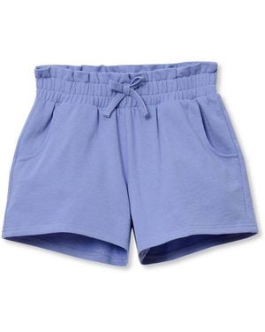 Lands' End Little And Big Girls French Terry Paper Bag Shorts - Blue