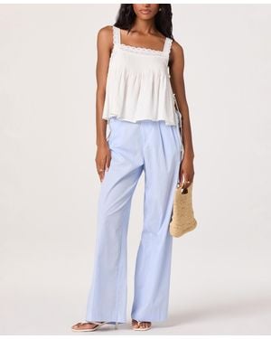 Astr Side-tie Sleeveless Top - Blue