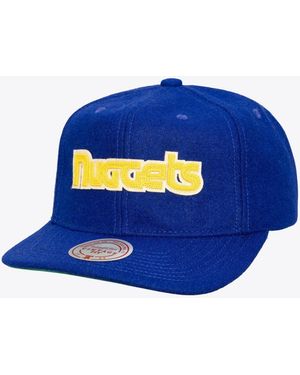 Mitchell & Ness Denver nuggets Hardwood Classics Retro Roots Vintage Adjustable Hat - Blue