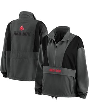 WEAR by Erin Andrews Boston Red Sox Packable Half-zip Jacket - Black
