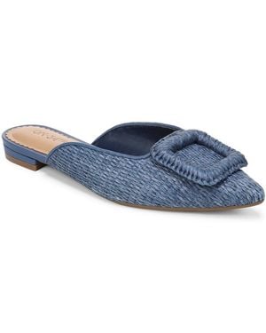 On 34th Mabel Buckle Mules - Blue