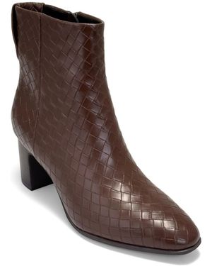 Aerosoles Mari Block Heel Dress Booties - Brown