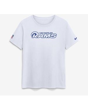 Nike Los Angeles Rams Fearsome Screen-print Crewneck T-shirt - Blue