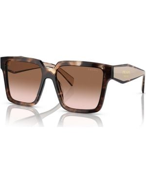 Prada Oversized Low Bridge Sunglasses - Brown