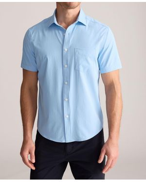UNTUCKit Slim Fit Wrinkle-free Performance Short Sleeve Gironde Button Up Shirt - Blue