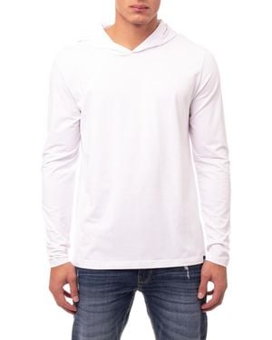 Xray Jeans X-ray Soft Stretch Long Sleeve Hoodie - White