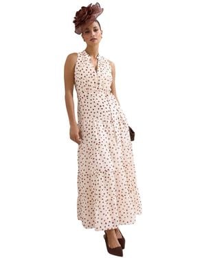 Phase Eight Nita Polka Dot Maxi Dress - Pink
