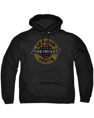 Corvette Genuine Chevy Parts Distressed Sign Pull-over Hoodie - Black