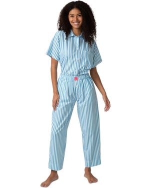 Hue Poplin Pajama Pants - Blue