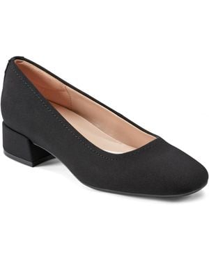 Easy Spirit Jain Eflex Low Block Heel Pumps - Black