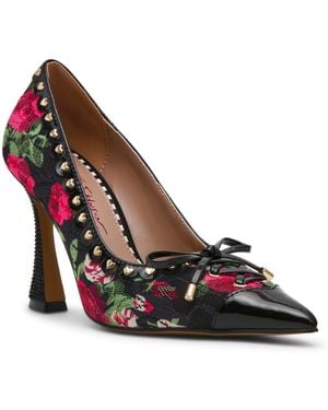 Betsey Johnson Jovi Pointed Toe Bow Pumps - Multicolor