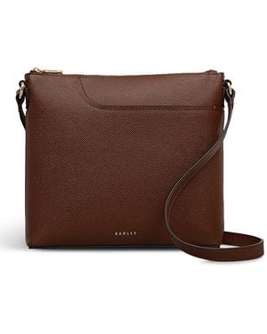 Radley Pockets Texture Small Zip Top Crossbody Bag - Brown