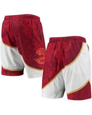 Mitchell & Ness Atlanta Hawks Hardwood Classics Lunar New Year Swingman Shorts - Red