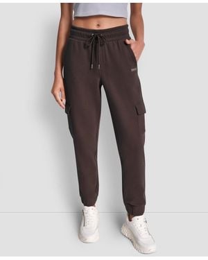 DKNY Sport Studded-logo Cargo sweatpants - Brown