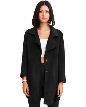 Belle & Bloom Ex-boyfriend Wool Blend Oversized Jacket - Black