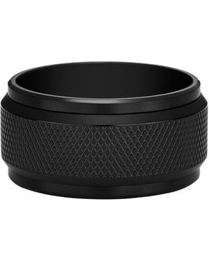 Fossil Knox Spinner Stainless Steel Band Ring - Black