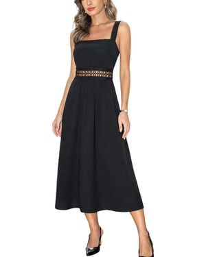 CUPSHE Gallery Day Midi Beach Dress - Black