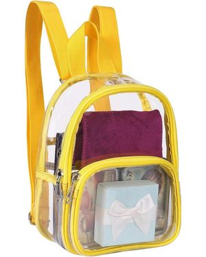 Wosofe Clear Mini Backpack Stadium Approved For Little Boys & Girls - Metallic
