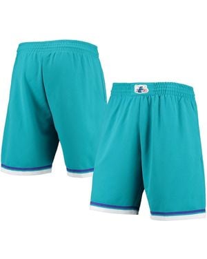 Mitchell & Ness Charlotte Hornets 1992 Hardwood Classics 75th Anniversary Swingman Shorts - Blue