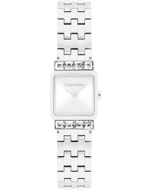 Calvin Klein Poise Tone Stainless Steel Bracelet Watch - White