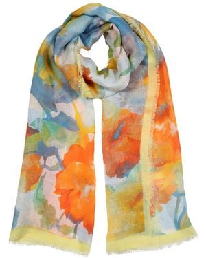 Ralph Lauren Floral Wrap Scarf - Orange