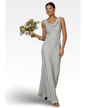 Maids To Measure Pandy Satin Cowl Bridesmaid Dress - White