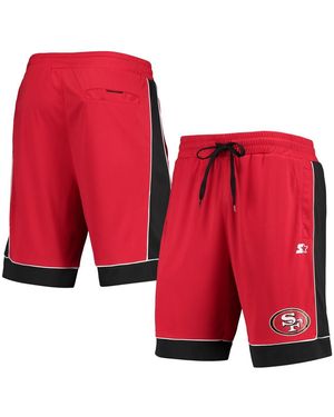Starter Scarlet/black San Francisco 49ers Fan Favorite Fashion Shorts - Red