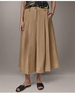 Donna Karan Front Hand Pocket Pleated Pants - Natural