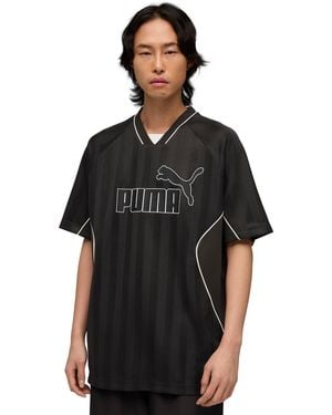 PUMA Sport Stripe V-neck Jersey - Black