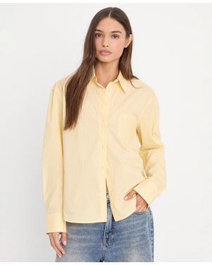 GOOD AMERICAN Poplin Classic Boxy Shirt - Natural