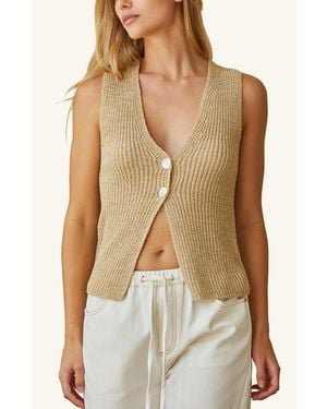 Crescent Janie Beachy Sweater Vest - Natural