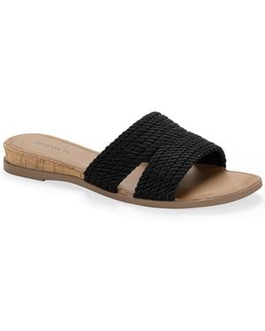 Style & Co. Everlyy Rope Slip-on Slide Sandals - Black