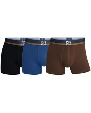 Cr7 Cotton Blend Trunks - Blue