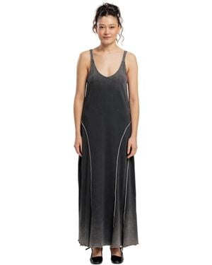 Pcfg Free Heaven Acid Wash Long Dress - Black