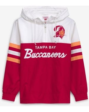 Mitchell & Ness Mitchell Ness Tampa Bay Buccaneers Head Coach Anorak Quarter-zip Windbreaker Jacket - Red