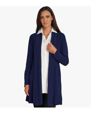 Stella Carakasi Knitted A-line Go To Cardigan - Blue