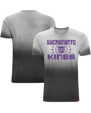 Sportiqe And Sacramento Kings Bingham Sun-fade T-shirt - Gray