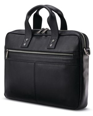 Samsonite Classic Leather Slim Brief - Black