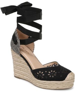 On 34th Melindaa Espadrille Wedge Sandals - Black